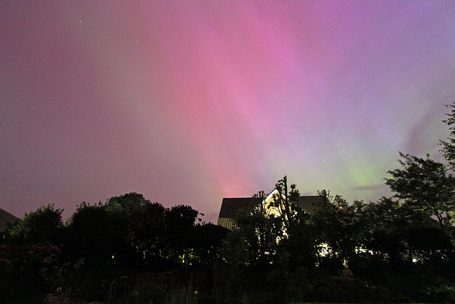 Polar light over Oberlangen (00:21 MEZ)