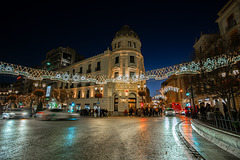 Abendliches Granada in der Nachweihnachtszeit