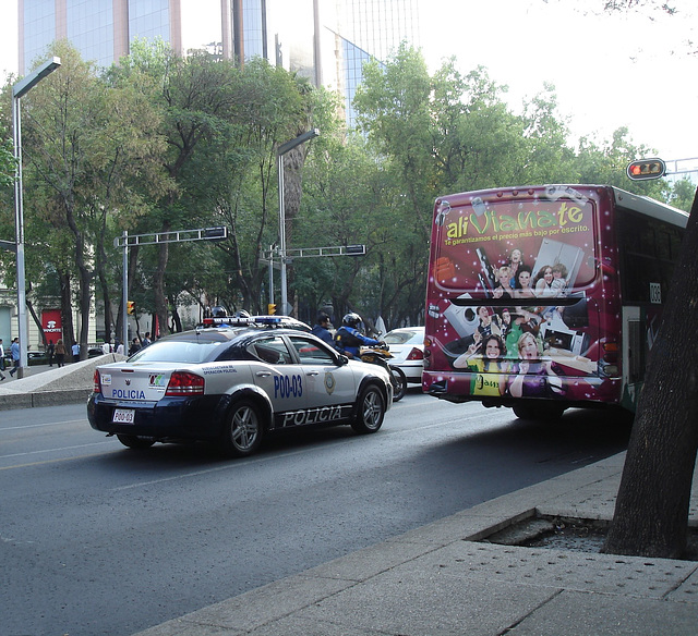 Autobus y  Policia