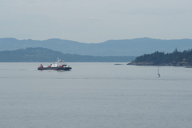 Seaspan Cargo Ferry On The Trincomali Channel