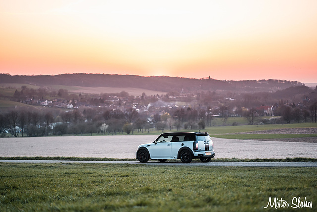 Mini R55 Clubman JCW enjoying the sunset!