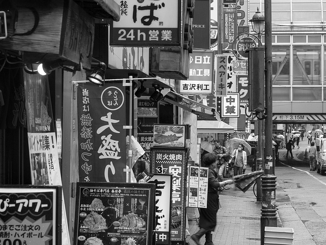 Small restaurants along the street