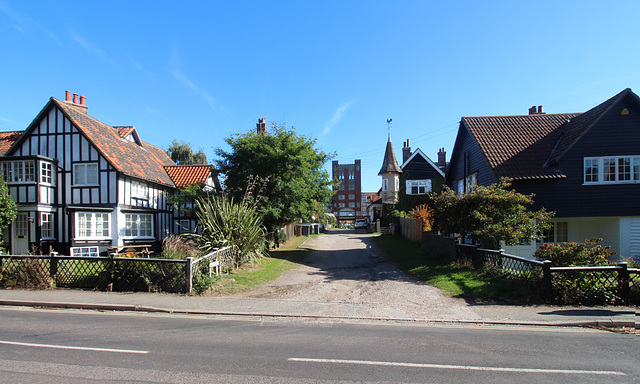 The Whinlands at its junction with Westgate, Thorpeness