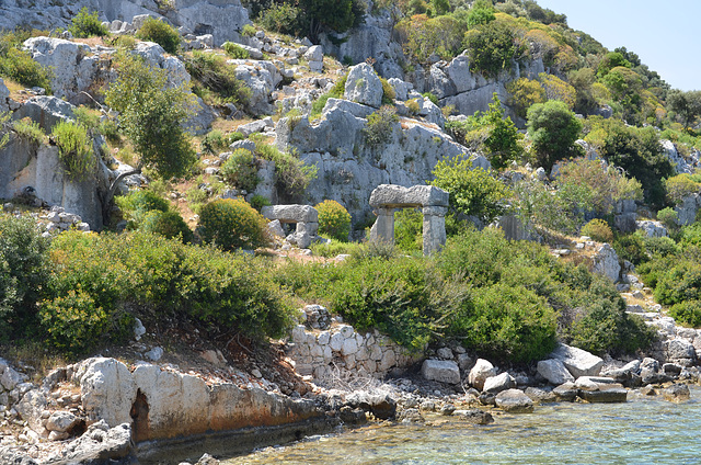 Kekova Bay, Coastal Remains of an Abandoned and Sunken Ancient City