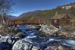 Old mill by the river Linndøla.