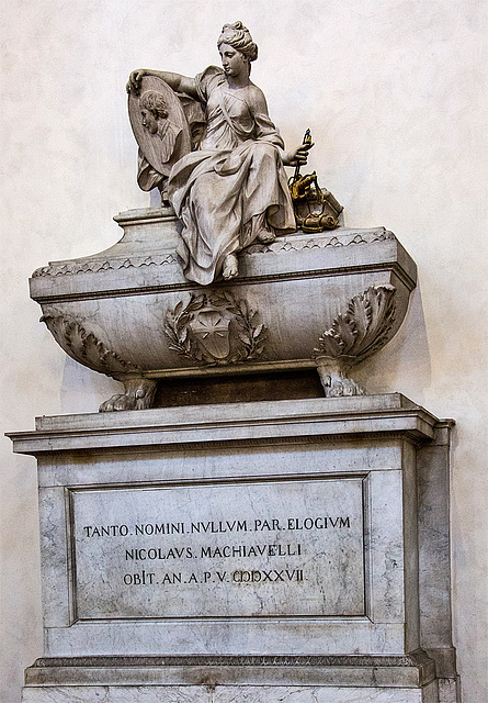 20160324 0404VRAw [R~I] Nicolaus Machiavelli, Santa Croce, Florenz, Toskana