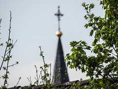 20180422 3981CPw [D~LIP] Ahorn, Kirchturm, Lutherkirche, Bad Salzuflen