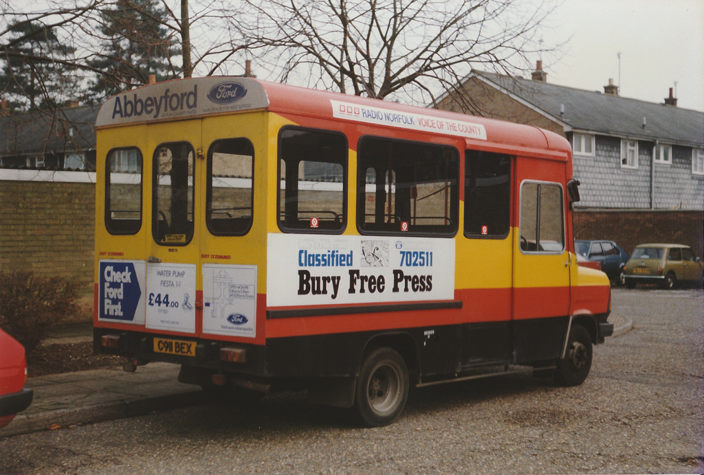 Eastern Counties C911 BEX - Oct 1988