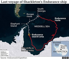 clch - Antarctica, course of Shackleton's Endurance