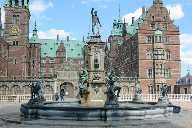 Denmark, Frederiksborg Castle, The Neptune Fountain