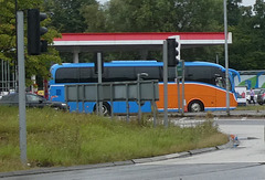 Sanders Coaches (FJ60 EFS?) at Fiveways, Barton Mills - 24 Aug 2024 (P1190329)