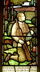 Detail of War Memorial Window, Beeley Church, Derbyshire