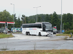 Ambassador Travel (National Express contractor) 304 (BV72 XFA) at Fiveways, Barton Mills - 24 Aug 2024 (P1190327)