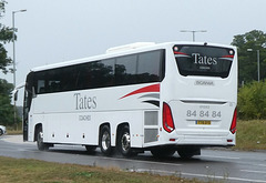 Tates Coaches YT19 DYX at Fiveways, Barton Mills - 24 Aug 2024 (P1190325)