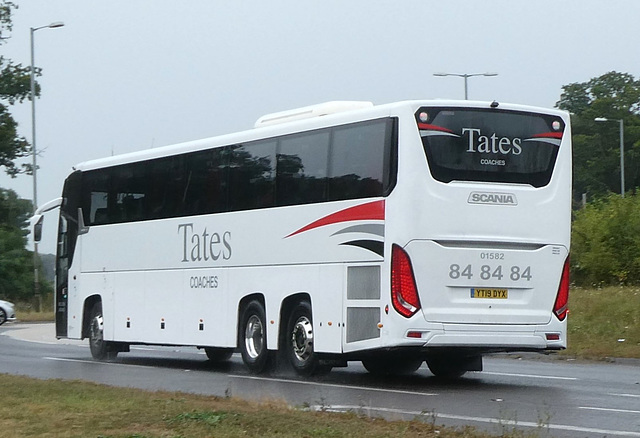 Tates Coaches YT19 DYX at Fiveways, Barton Mills - 24 Aug 2024 (P1190325) Tates Coaches YT19 DYX at Fiveways, Barton Mills - 24 Aug 2024 (P1190325)
