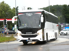 Tates Coaches YT19 DYX at Fiveways, Barton Mills - 24 Aug 2024 (P1190323)