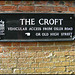 The Croft street sign