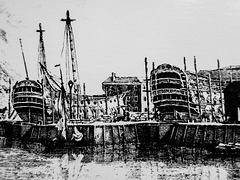 Chatham Dockyard -  Constructing Men o'War c1800