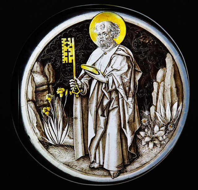 german roundel , glass c.1480