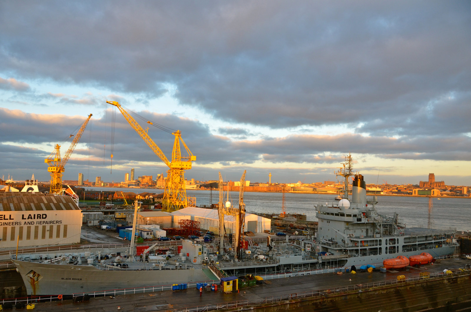 RFA BLACK ROVER in dry dock