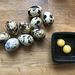 quail eggs, with double yolk