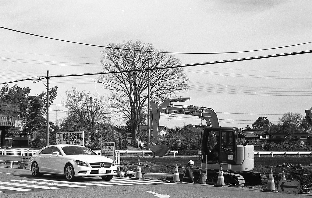 Road construction site