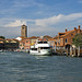 Venetian glimpses - Murano, one glimpse of the village with colorful houses. The landing on the Island