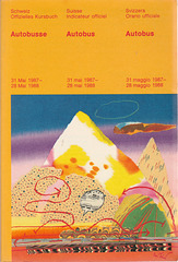 Cover of the Swiss bus timetable book 1987-1988
