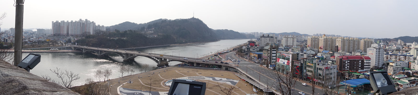 Nam River and Jinju from the castle