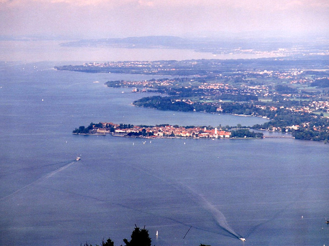 Blick vom Pfänder auf Lindau im Bodensee