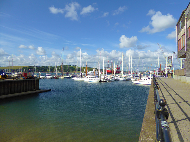 Der Zaun in Falmouth Hafen