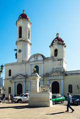 Cathedral of Cienfuegos and Medici Lions, Cuba