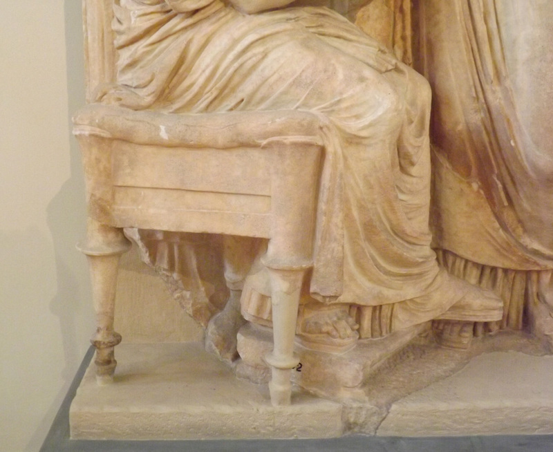 Detail of a Grave Relief Found in Goudi in the National Archaeological Museum in Athens, May 2014