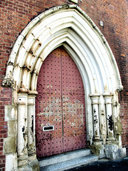 Unused entrance, St. Wilfrid's church.