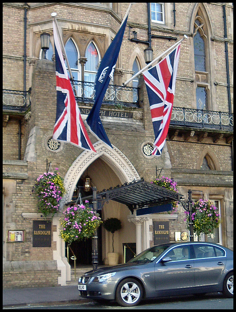 flags at the Randolph Hotel