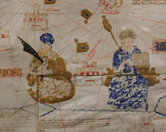 Detail of a Maritime Map of Mediterranean in the Metropolitan Museum of Art, February 2020