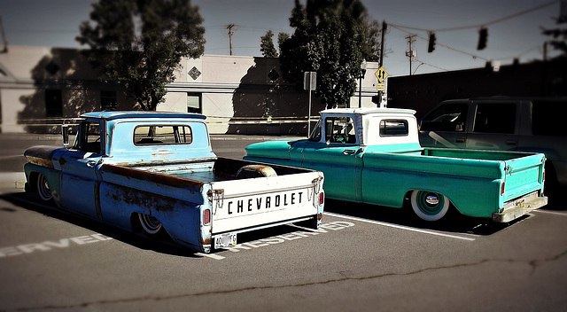 1961 (left) and 1963 Chevrolets