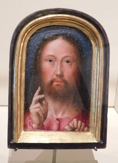 Christ Blessing by Gerard David in the Cloisters, October 2017