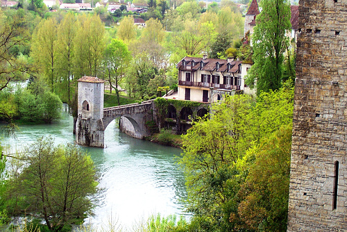 FR - Sauveterre-de-Béarn - Blick zum Pont de la Légende