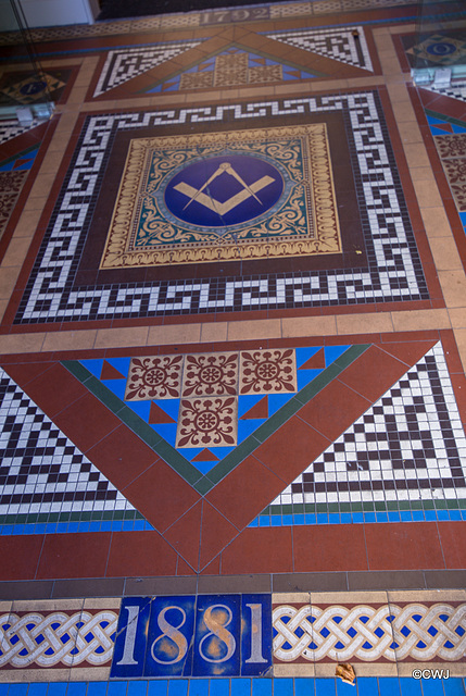 Entry hall tiling at the Clayton Hotel