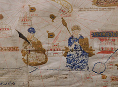 Detail of a Maritime Map of Mediterranean in the Metropolitan Museum of Art, February 2020