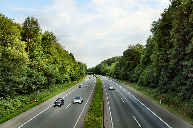 Blick auf die Autobahn A45 (Dortmund-Bodelschwingh) / 11.07.2020