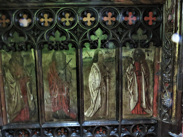 sherford church, devon, c16 screen dado  (7)