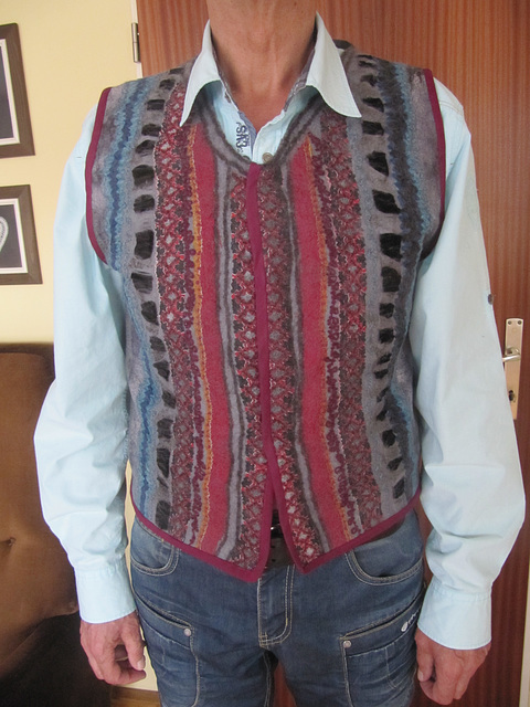nuno felted man's vest