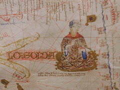 Detail of a Maritime Map of Mediterranean in the Metropolitan Museum of Art, February 2020