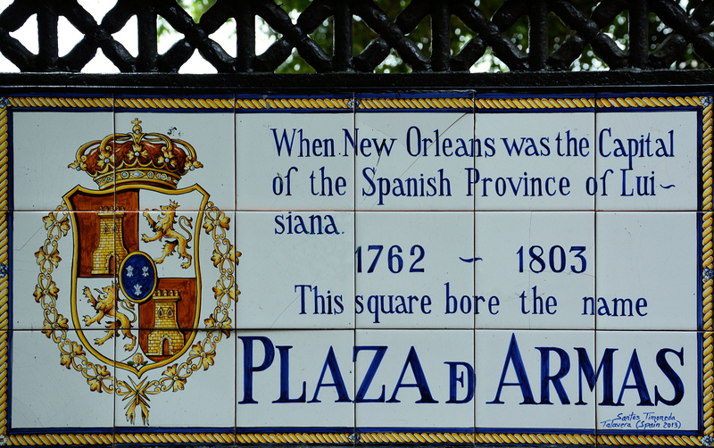 Inschrift am Park (Jackson Square)