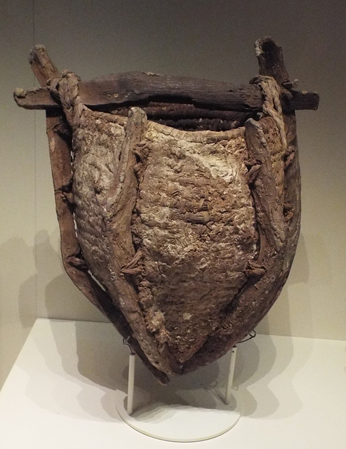 Basket from Mazarron in the Archaeological Museum of Madrid, October 2022