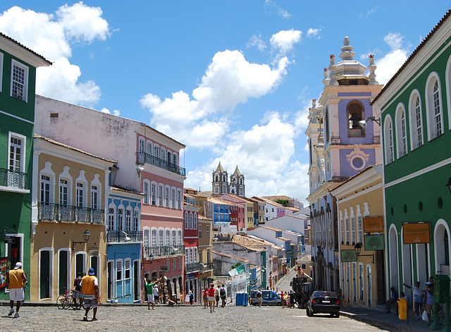 Rue colorée de Salvator de Bahia