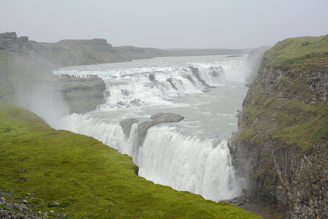 Iceland, Both Steps of Gullfoss Waterfall Iceland, Both Steps of Gullfoss Waterfall