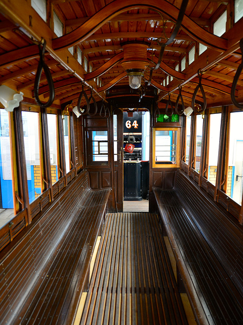 Leipzig 2015 – Straßenbahnmuseum – Interior of tram 308